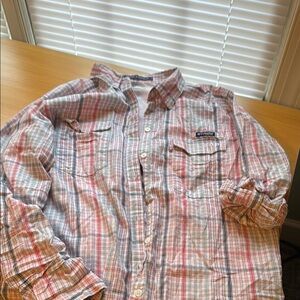 Columbia pink and Blue Casual Button Down Shirt